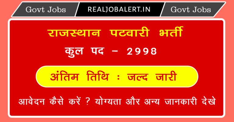 Rajasthan Patwari Recruitment 2024